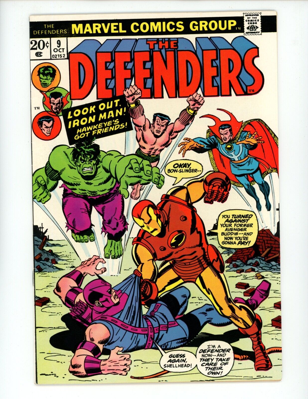 Defenders #9 Comic Book 1973 VF- Avengers Defenders War Marvel Comics