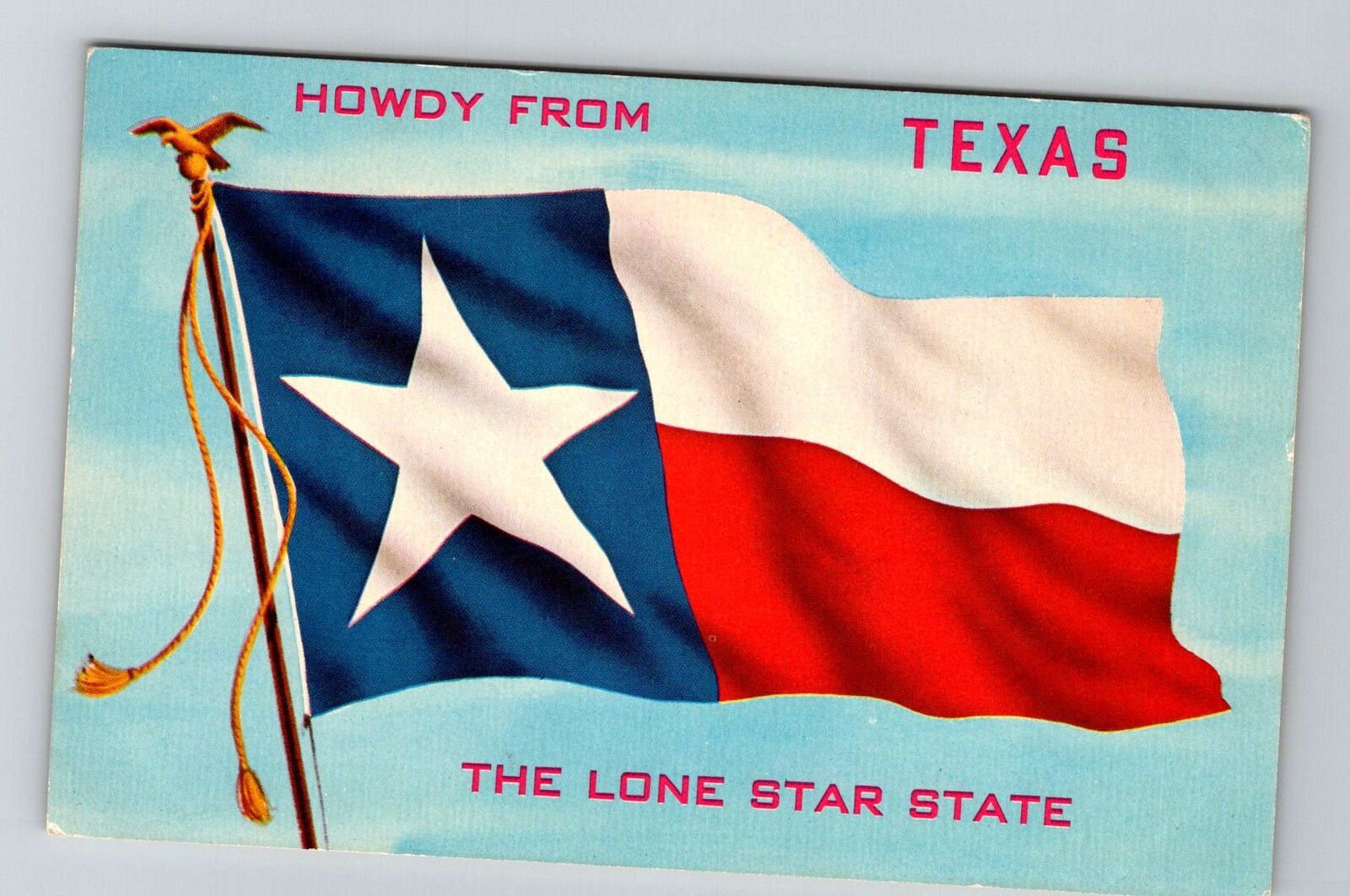 TX-Texas, Texas State Flag, General Greetings, Vintage Postcard