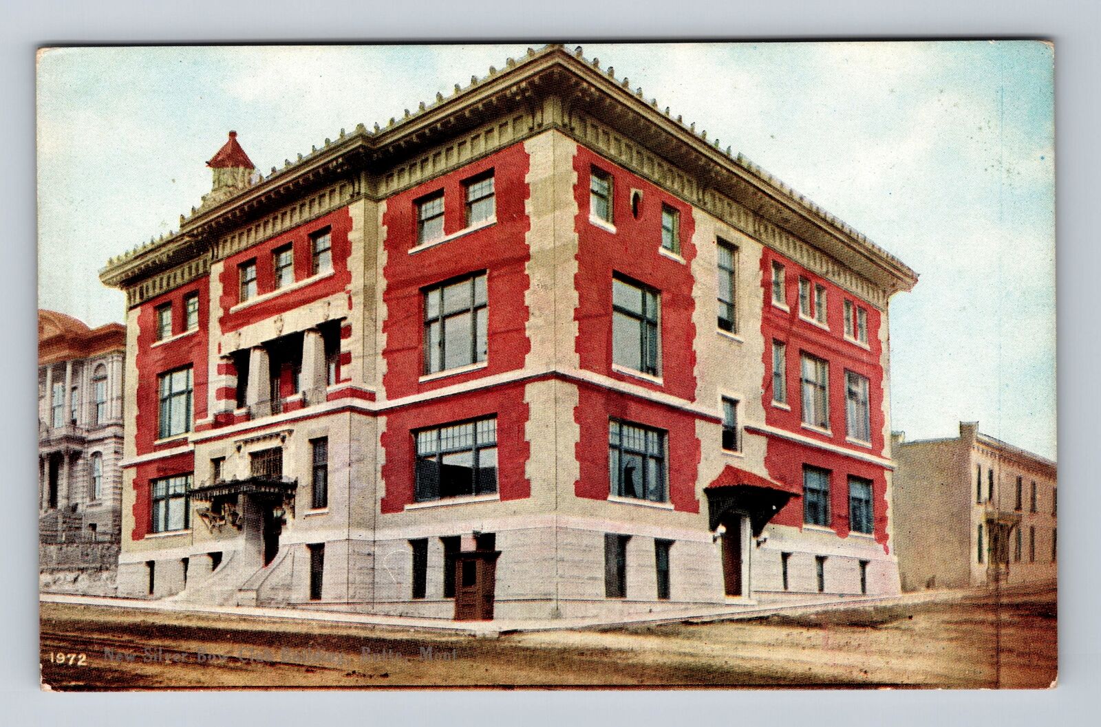 Butte MT-Montana, New Silver Bow Club Building, Antique Vintage Postcard