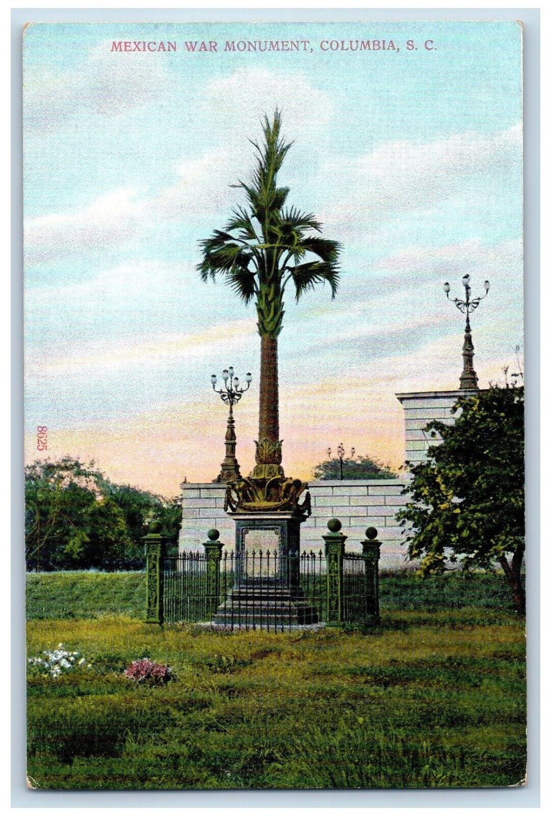 Columbia South Carolina SC Postcard Mexican War Monument c1910 Vintage Antique