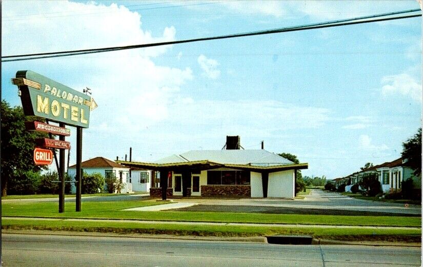 Vintage Postcard Palomar Motel & Grill Shreveport LA Louisiana             I-682