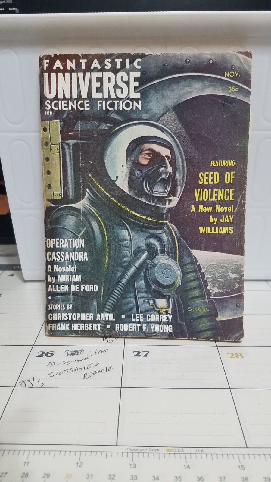 Fantastic Universe Science Fiction November 1958 Seed of Violence