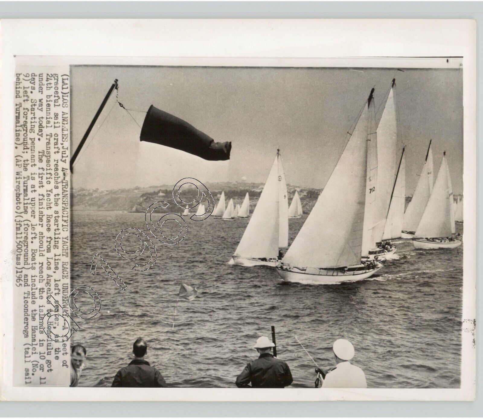 Starting Line Of TRANSPACIFIC YACHT RACE From LA To HONOLULU 1965 Press Photo