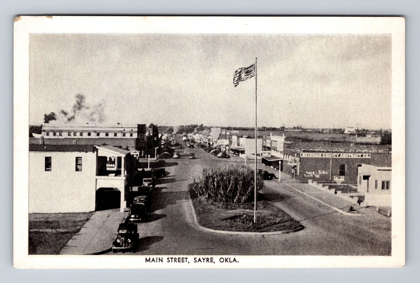 Sayre OK-Oklahoma, Main Street, Advertisement, Antique, Vintage Postcard
