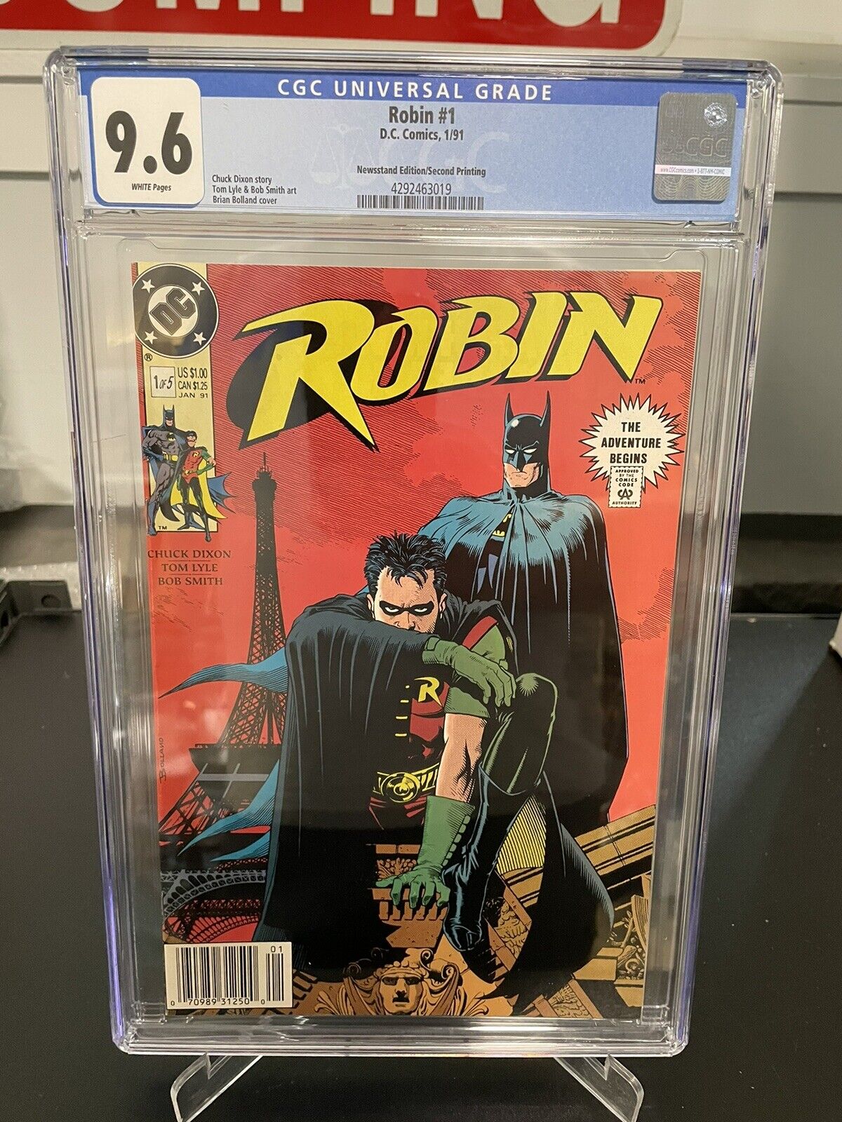 RARE Robin #1 Second Print Newsstand - CGC 9.6