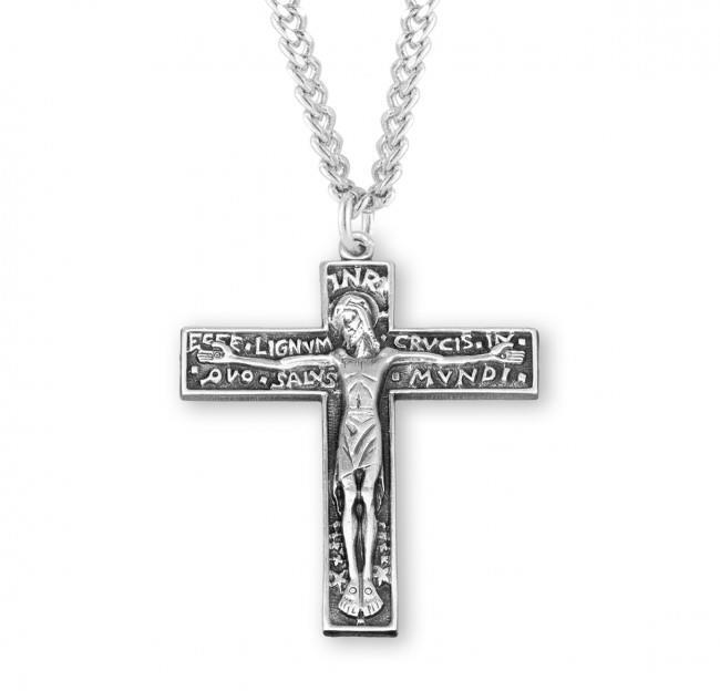 Good Friday Sterling Silver Crucifix Size 1.6in x 1.3in Features 24in Long chain