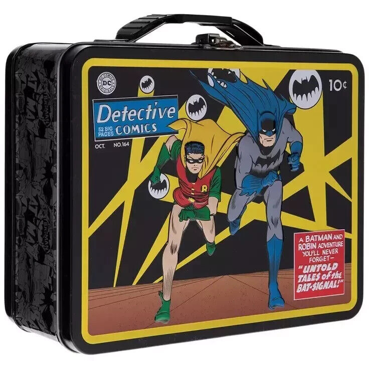 DC Batman Detective Comics #164 Embossed Metal Huge Lunch Box Plastic Handle