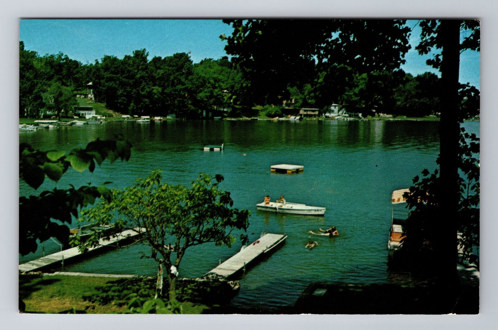 Angola IN-Indiana, Bay View On Lake James, Antique, Vintage c1984 Postcard