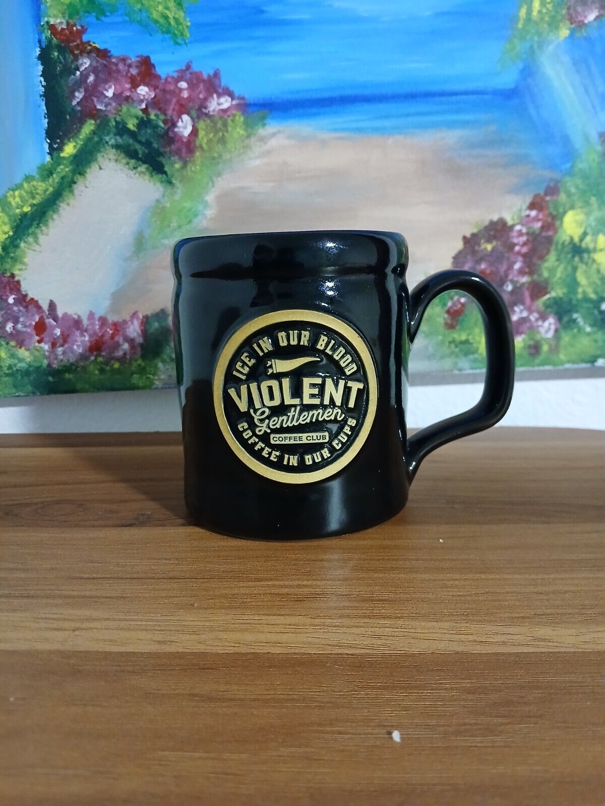 Deneen Pottery Mug Violent Gentleman Coffee Club Collector Cup 12oz Hand Thrown