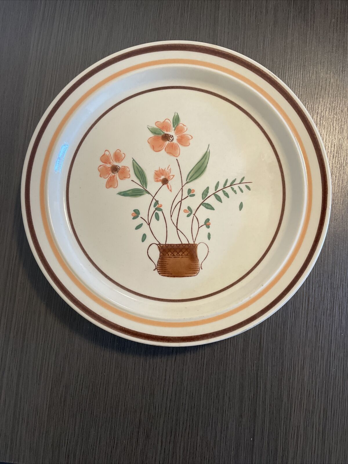 Vintage Countryside Collection Stoneware Dinner Plate Cottage Core 11\