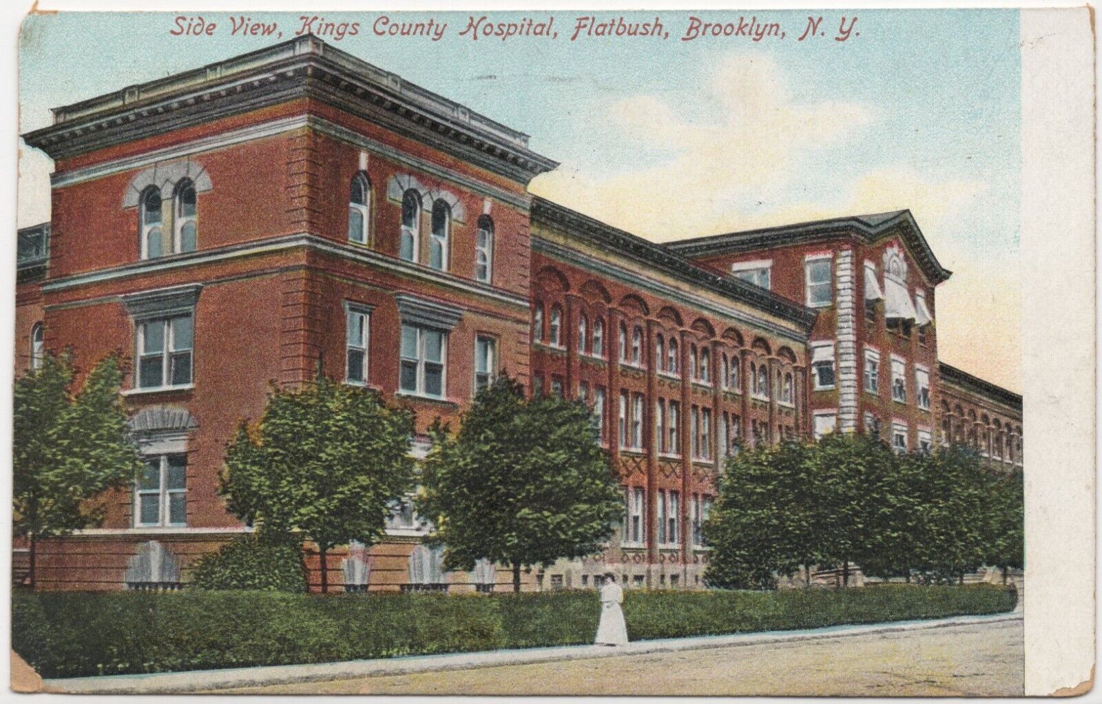 Kings County Hospital Brooklyn New York Posted 1909 Postcard - Sad Letter