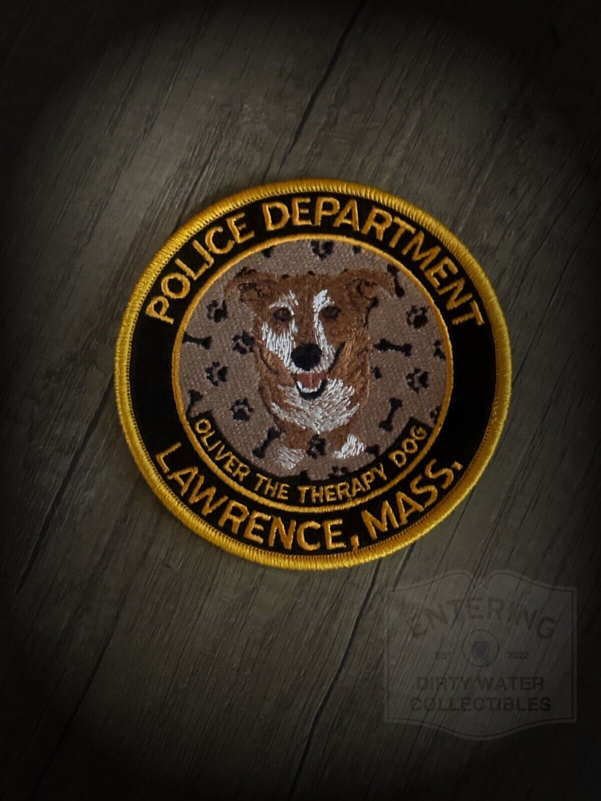 Lawrence MA PD Oliver The Therapy Dog Patch