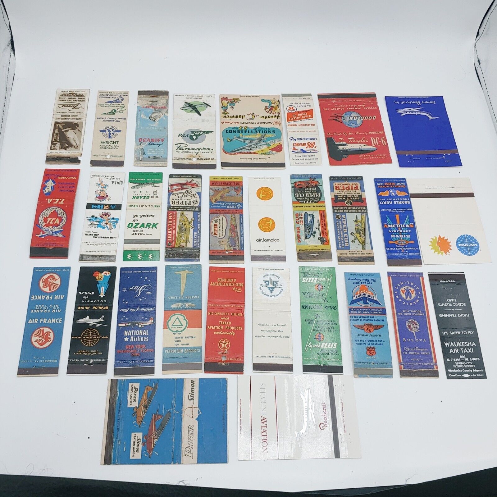 Vintage Matchbook Cover Lot Of 30 - Aviation Related