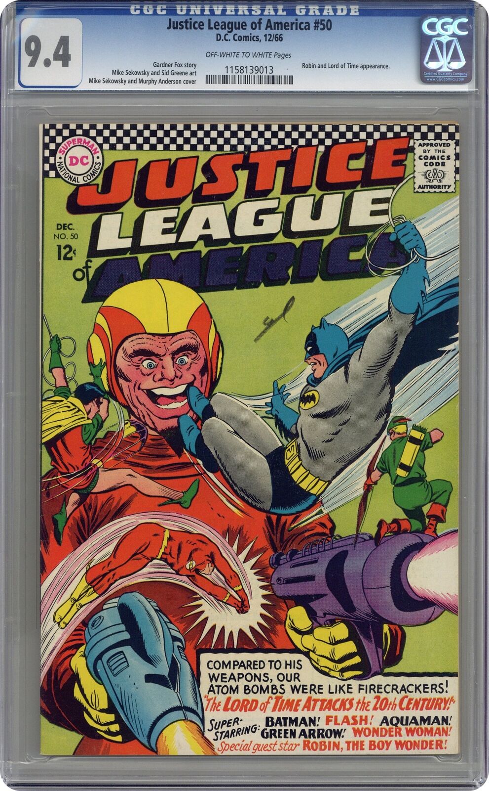 Justice League of America #50 CGC 9.4 1966 1158139013