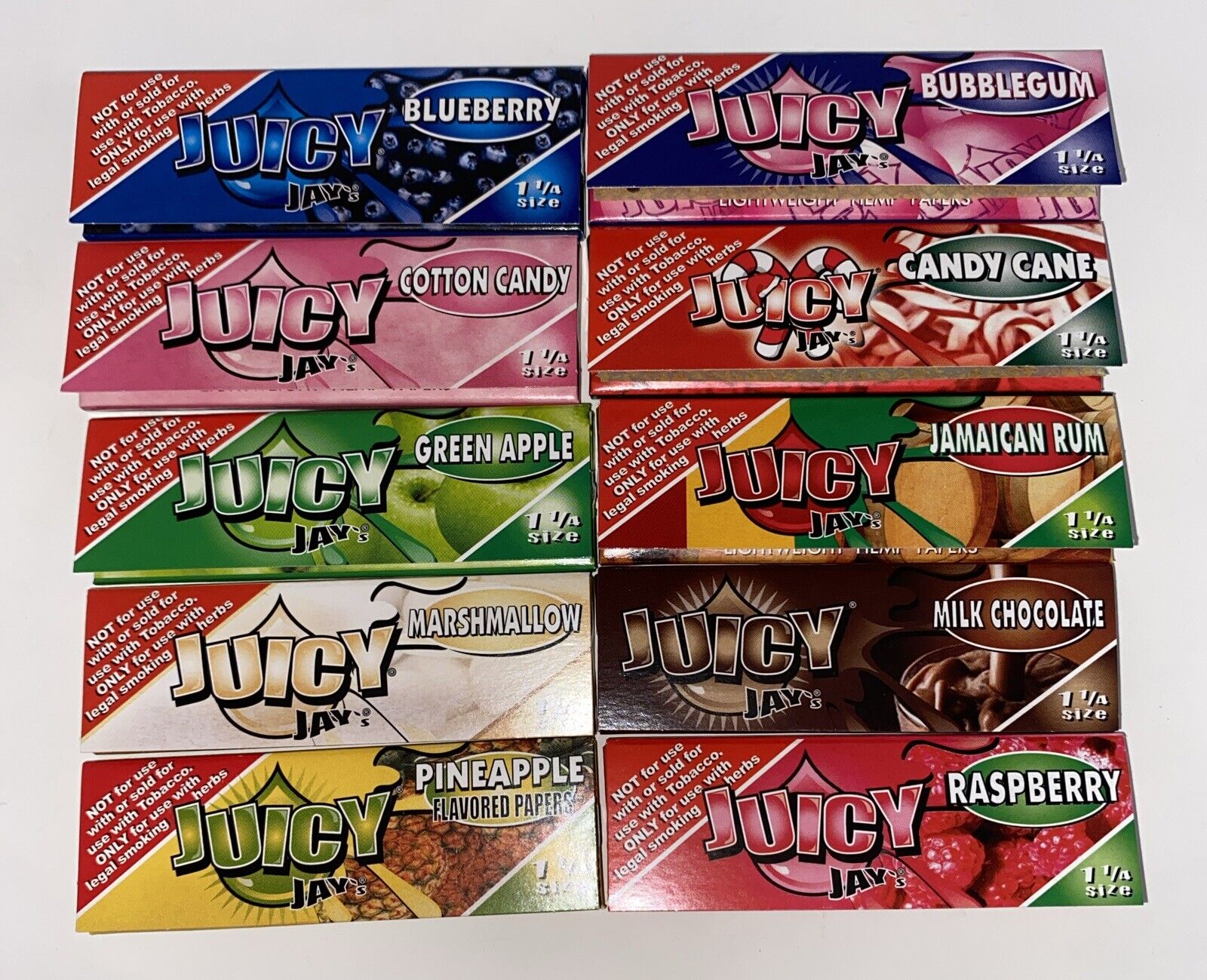 Juicy Jay’s 1.25 Rolling Papers Variety 10 Pack Sampler Pack. Variety Pack # 6