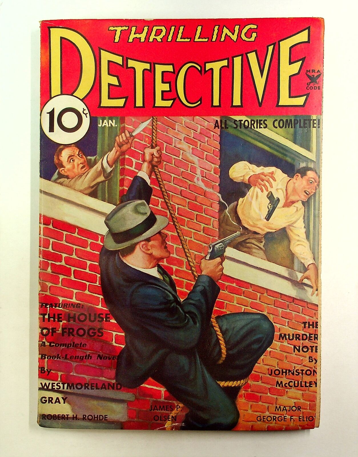 Thrilling Detective Pulp Jan 1935 Vol. 13 #2 VG- 3.5 TRIMMED