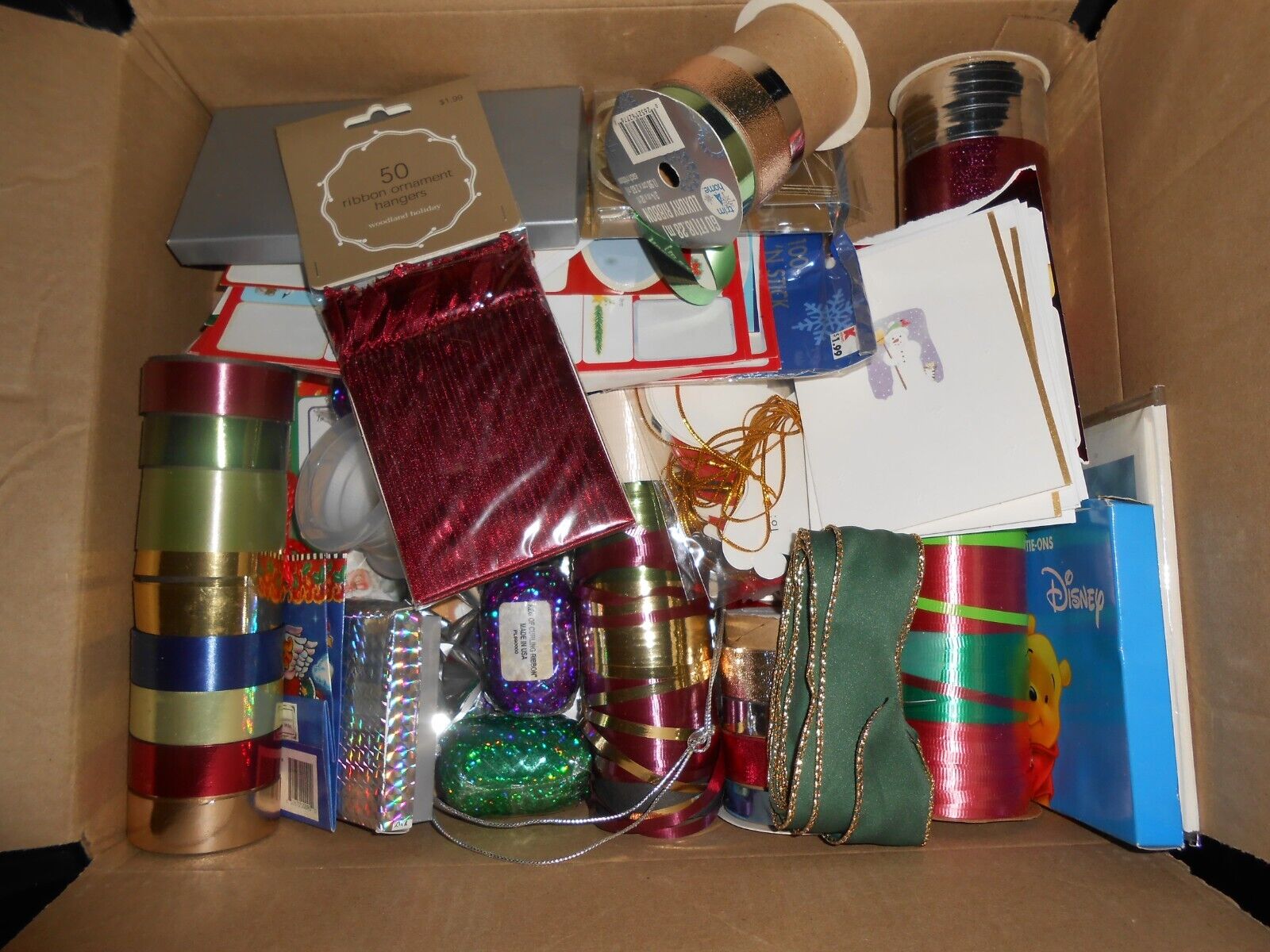 Hundreds Of Vintage/Newer Christmas Gift Tags & Ribbons Estate Sale Find