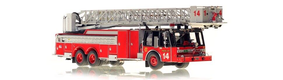 NEW Fire Replicas Chicago Fire Department E-One Hurricane Tower Ladder Co. 14