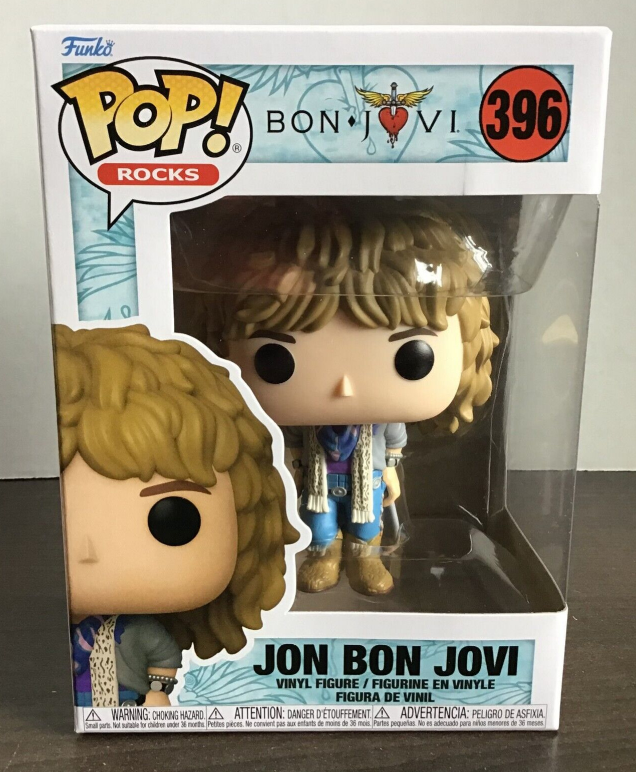 Funko Pop Rocks Bon Jovi 1980\'s Jon Bon Jovi Funko Pop Vinyl Figure #396