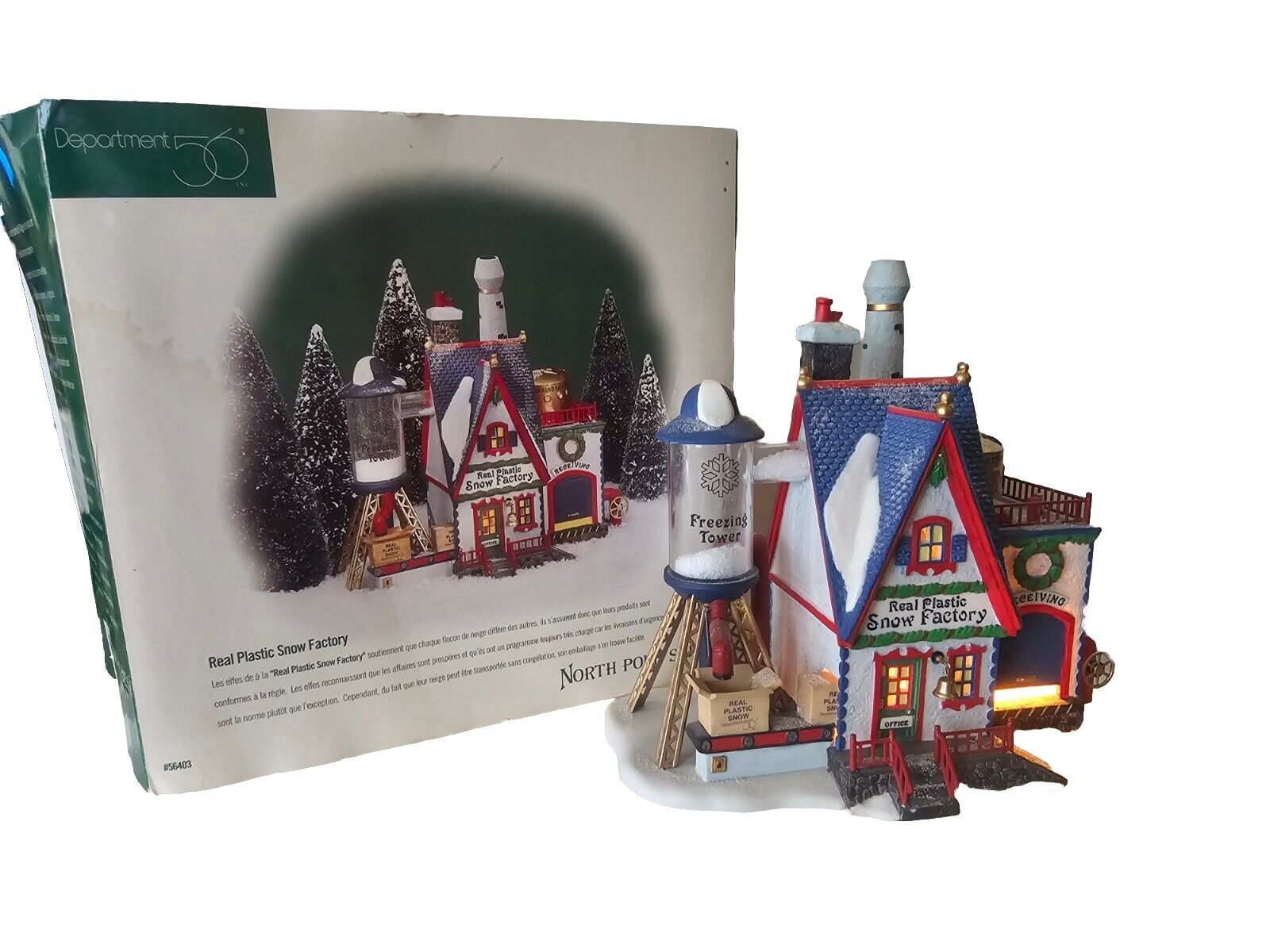 Department 56 Real Plastic Snow Factory 56403 North Pole Series Box Damage Read