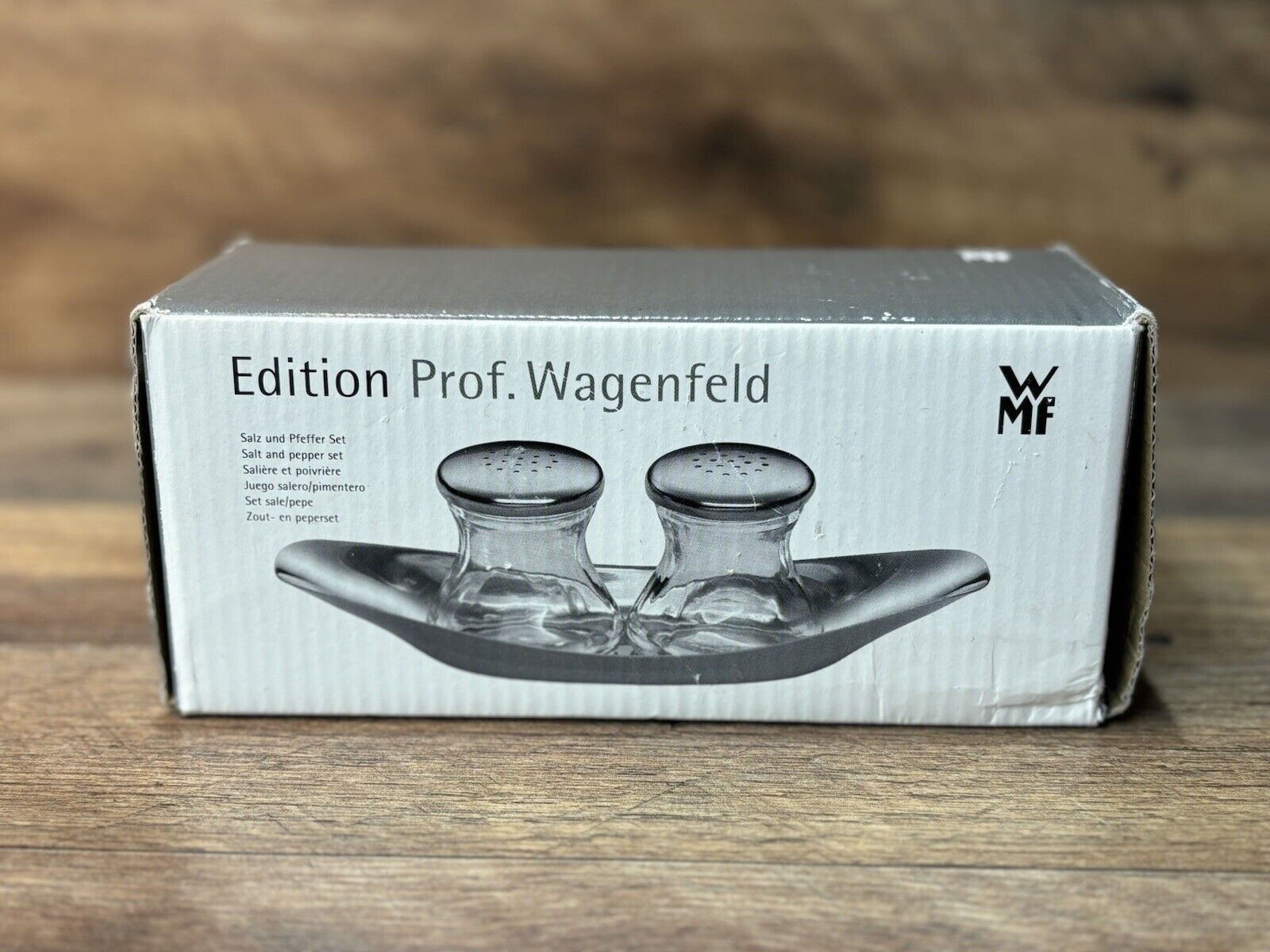 Wilhelm Wagenfeld WMF Salt and Pepper Shaker Set Czech Republic NEW-NOS-W/Box