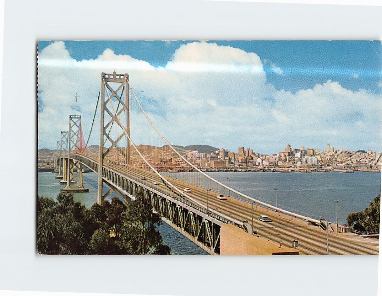 Postcard San Francisco Oakland Bay Bridge San Francsico California USA