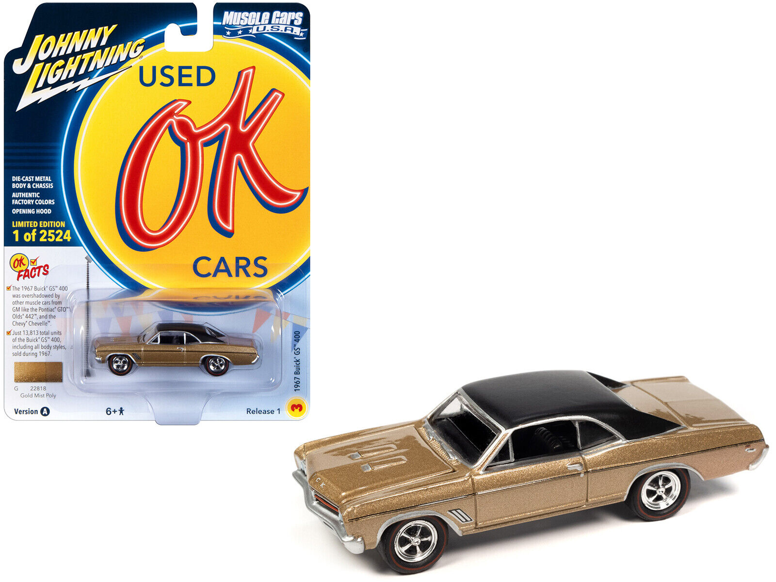 1967 Buick GS 400 Gold Mist Metallic with Matt Black Top Limited Edition to 2524