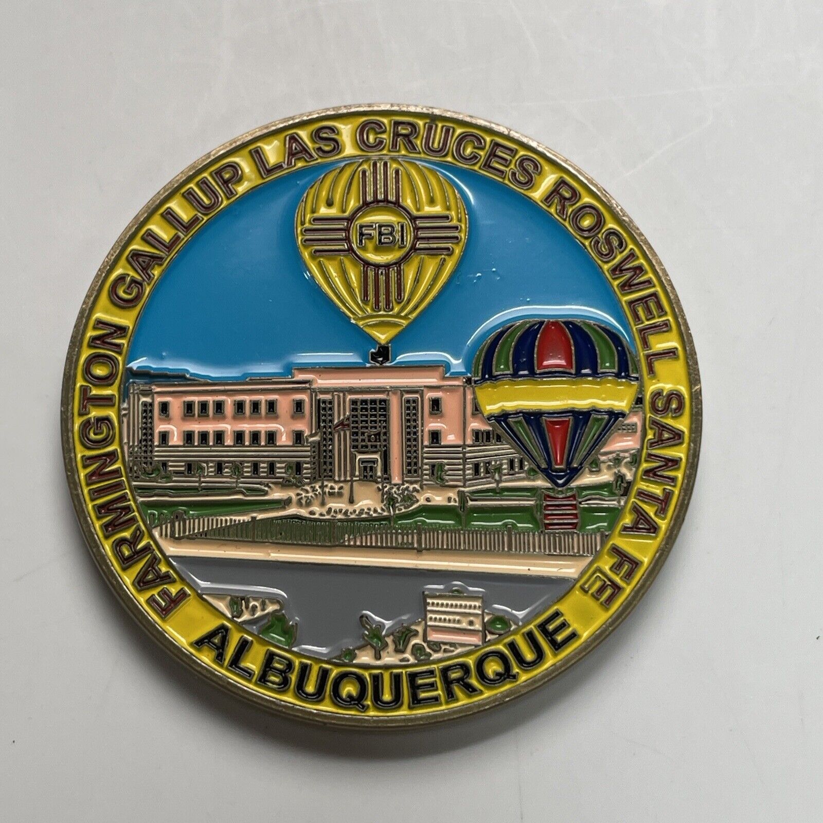 DOJ FBI Albuquerque ChallengeCoin Roswell Santa Fe Las Cruces Field Office