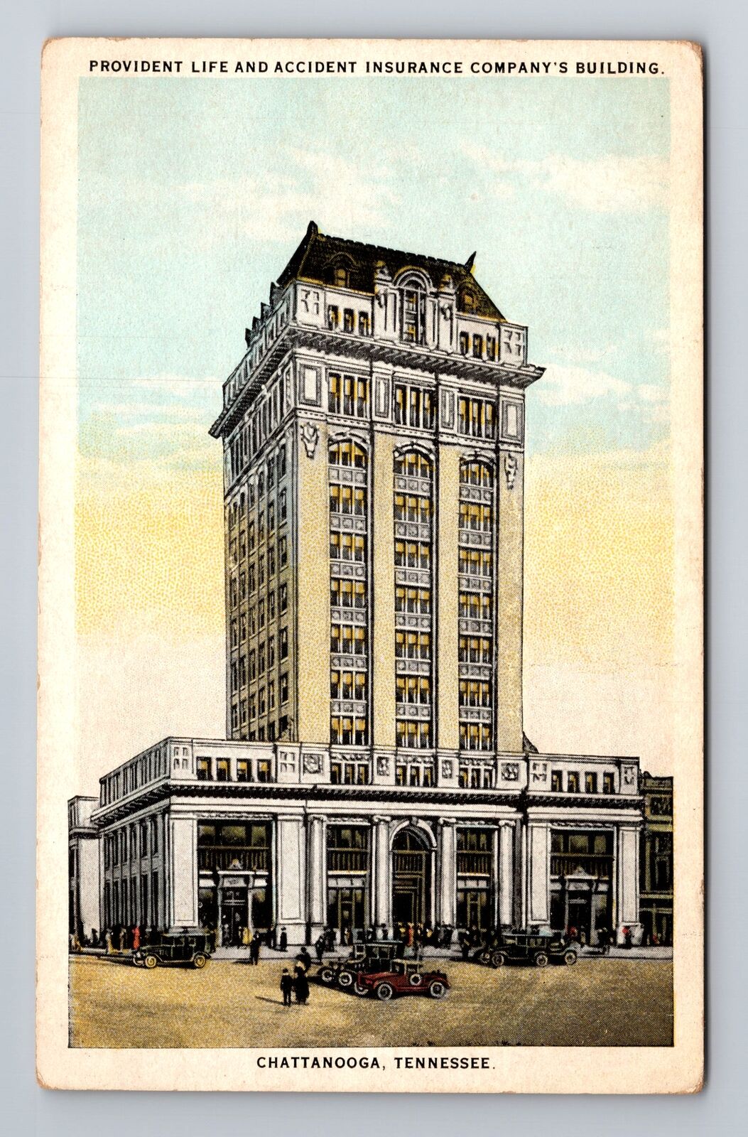 Chattanooga TN-Tennessee, Provident Life Insurance Building, Vintage Postcard