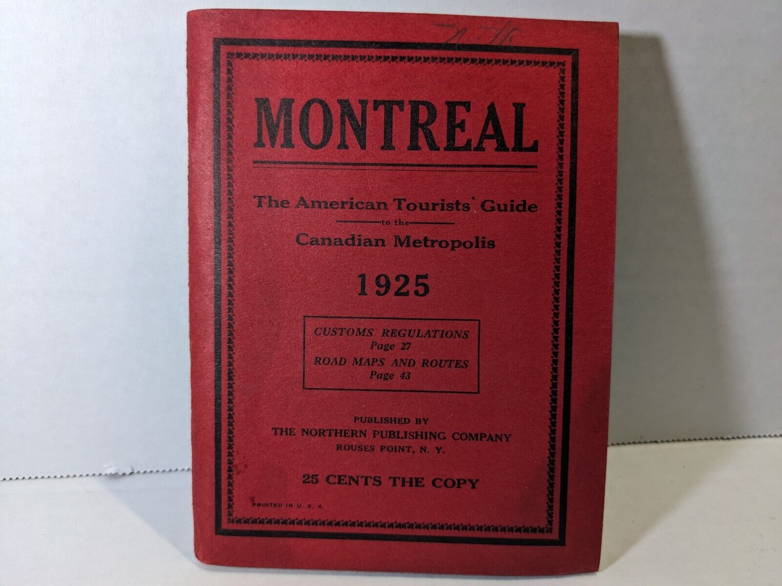 1925 Vintage Montreal Canada 