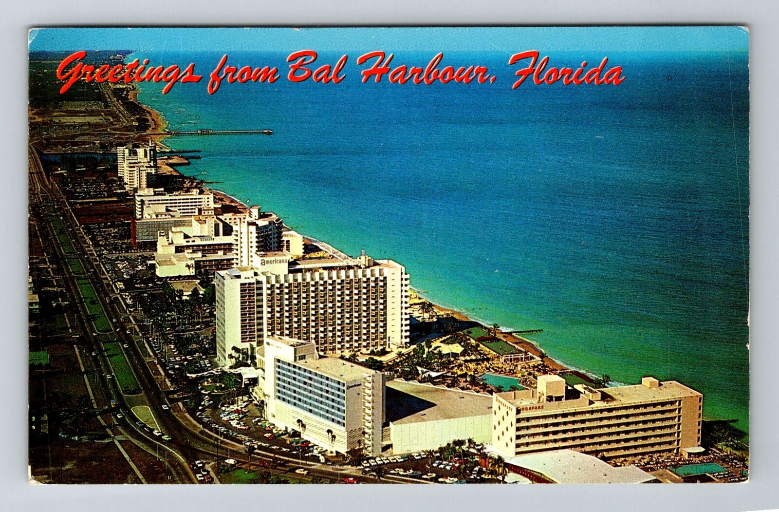 Bal Harbor FL-Florida, General Greetings, c1962 Vintage Postcard