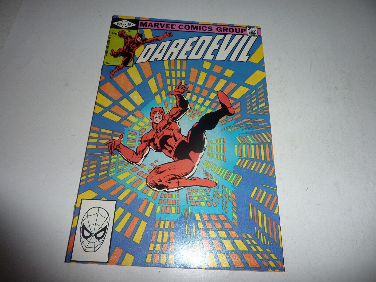 DAREDEVIL #186 Marvel 1982 Frank Miller Unread Copy NM- Direct Edition