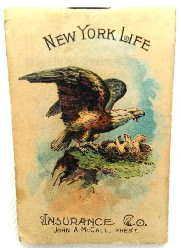 New York Life Insurance Advertisement Pocket Calendar 1893 - 1894 Complete Rare