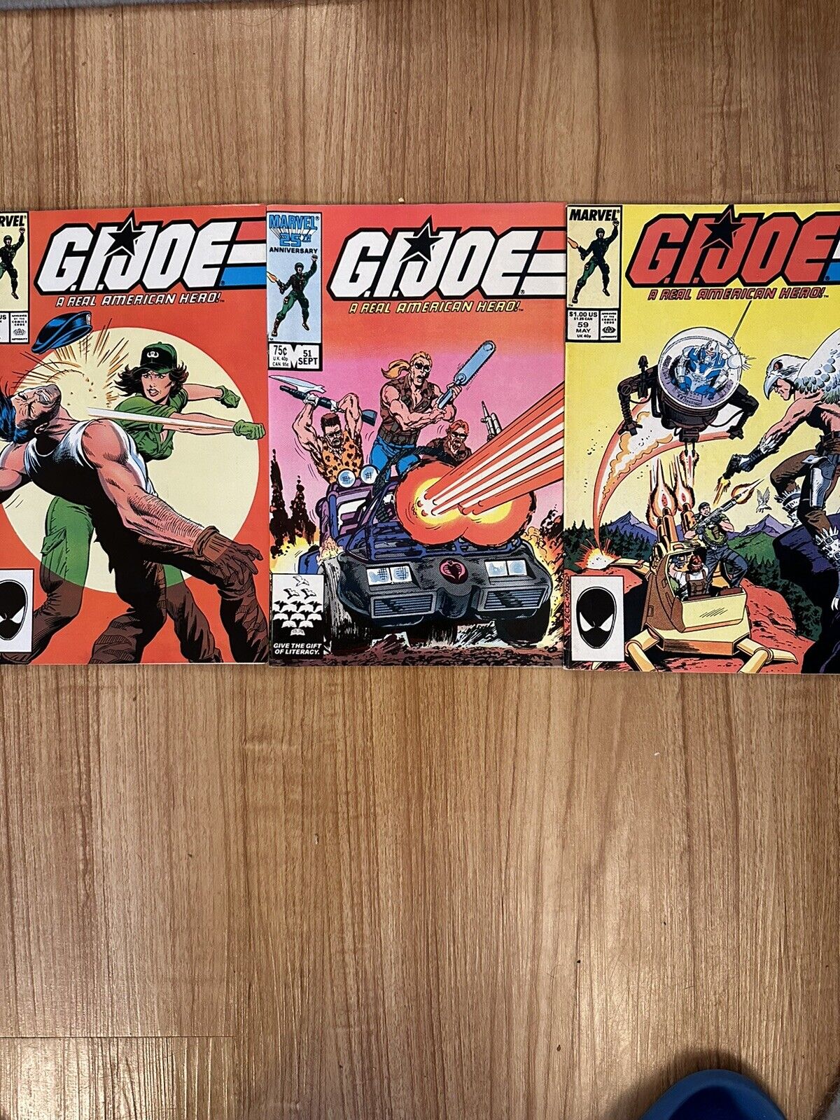 Gi Joe Lot Of 3 Comics 1980s
