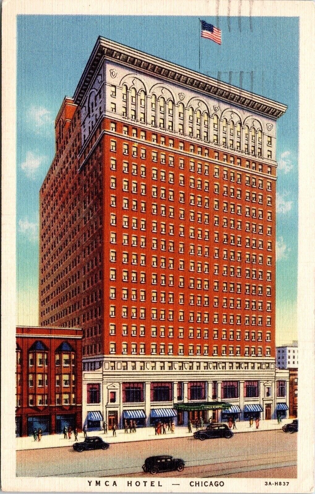 Ymca Hotel Chicago Downtown Chicago 1934 Chicago Pm Note Postcard