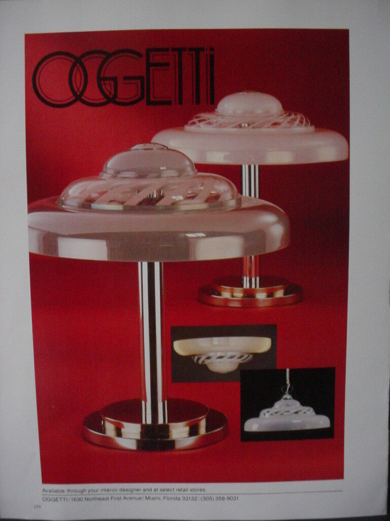1979 Oggetti Lamps Lighting Vintage Print Ad 12888