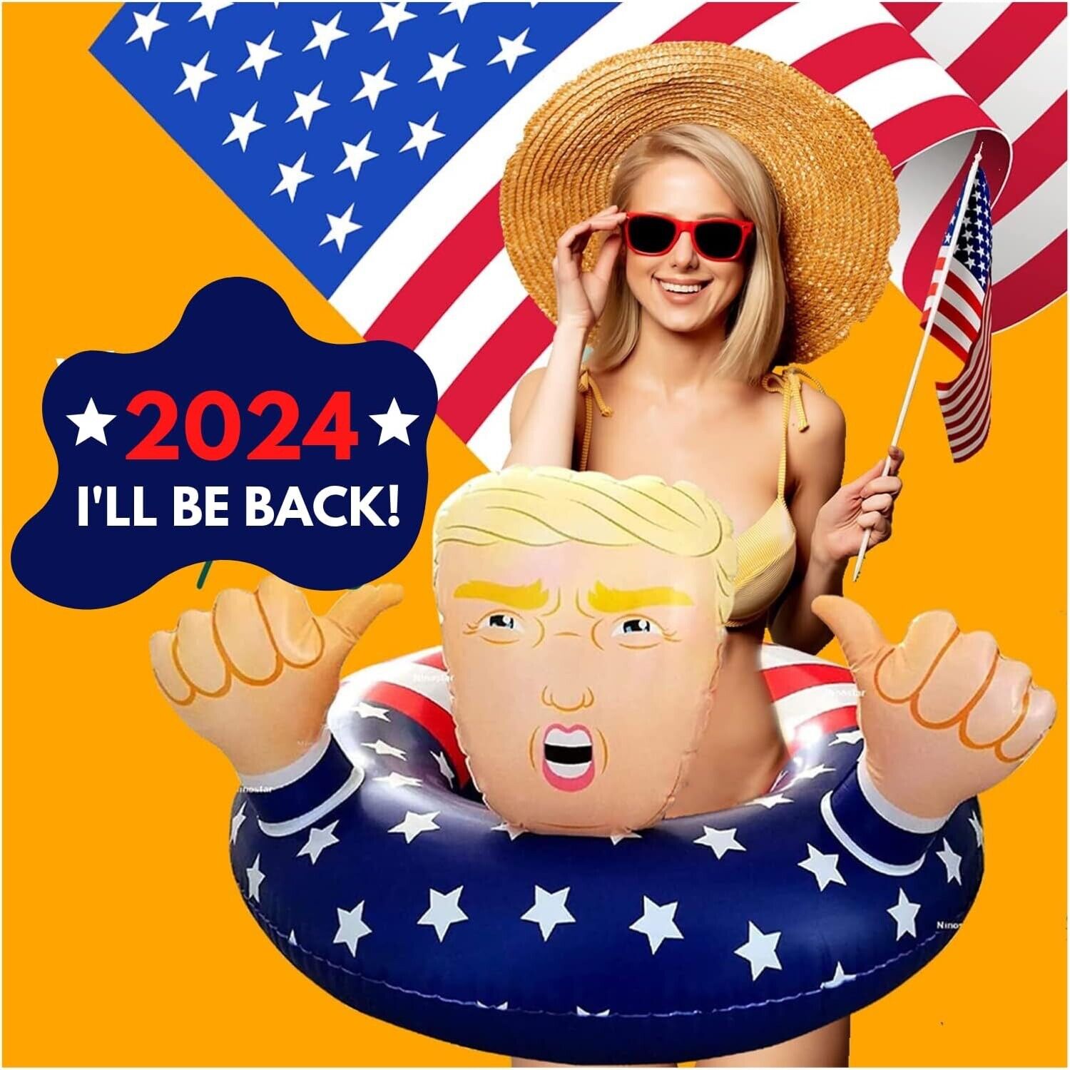 Donald Trump 2024 ...Make America Great Again... MAGA.. Pool ..Beach..Float