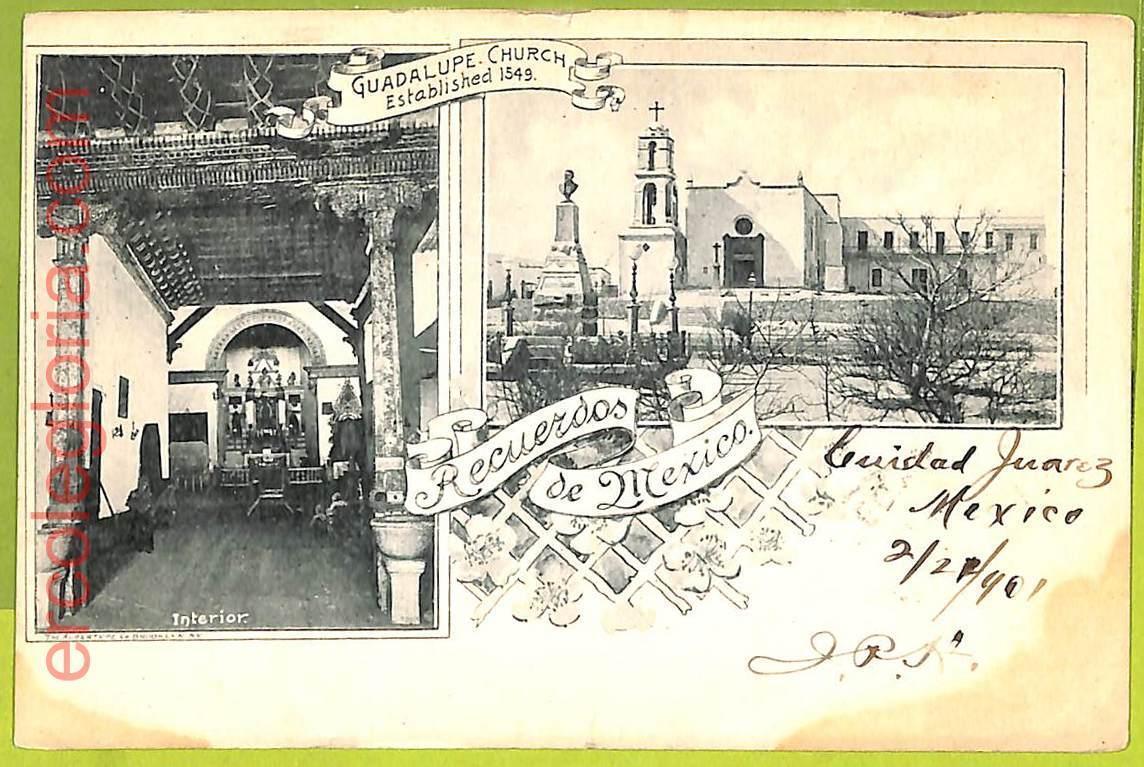 ah0195 - MEXICO - VINTAGE POSTCARD - Ciudad Juarez - 1901