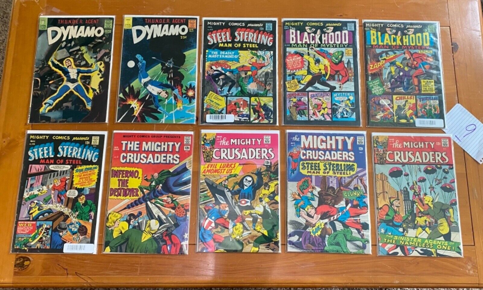 Lot of 10 DYNAMO / CRUSADERS/ BLACK HOOD (Silver 1960s) Comics Mid to High Grade