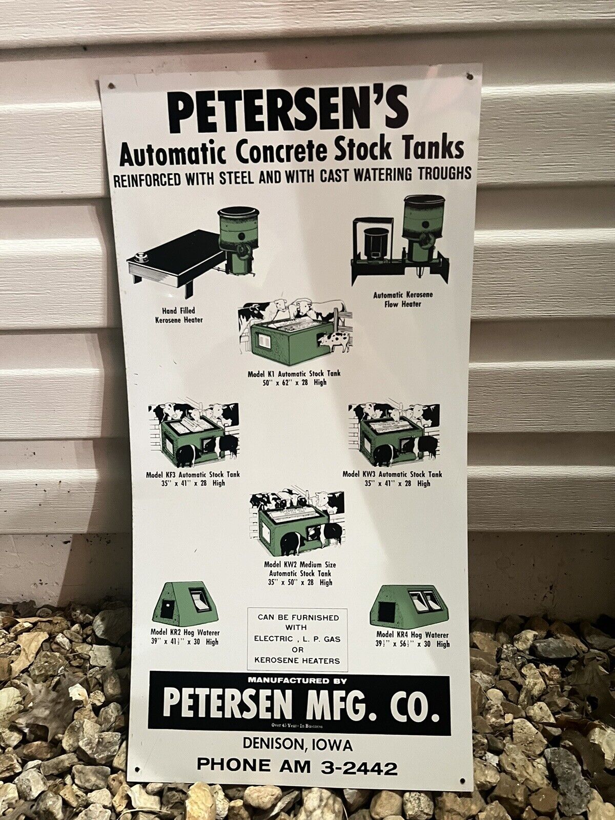 Petersens Cow Advertising Sign