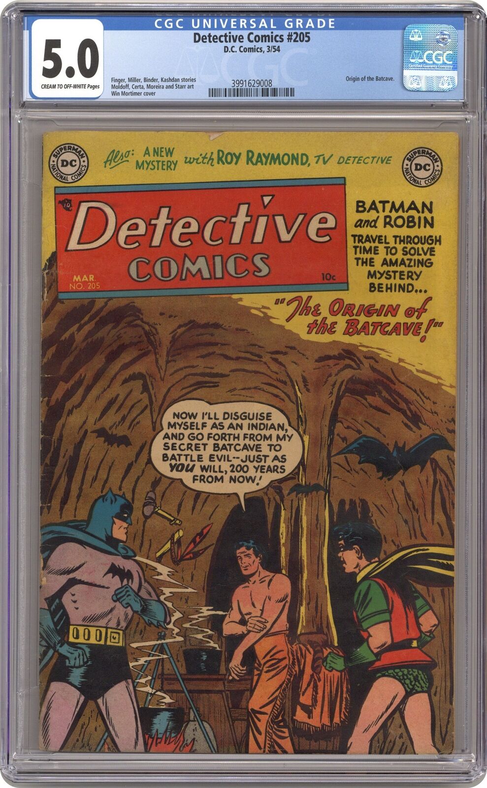 Detective Comics #205 CGC 5.0 1954 3991629008 Origin of the Batcave