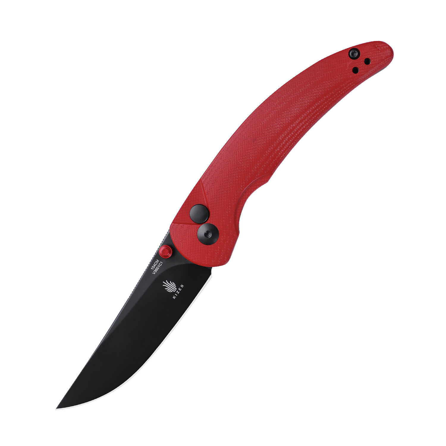 Kizer Chili Pepper EDC Pocker Knife Red G10 Handle 154CM Steel V3601C1