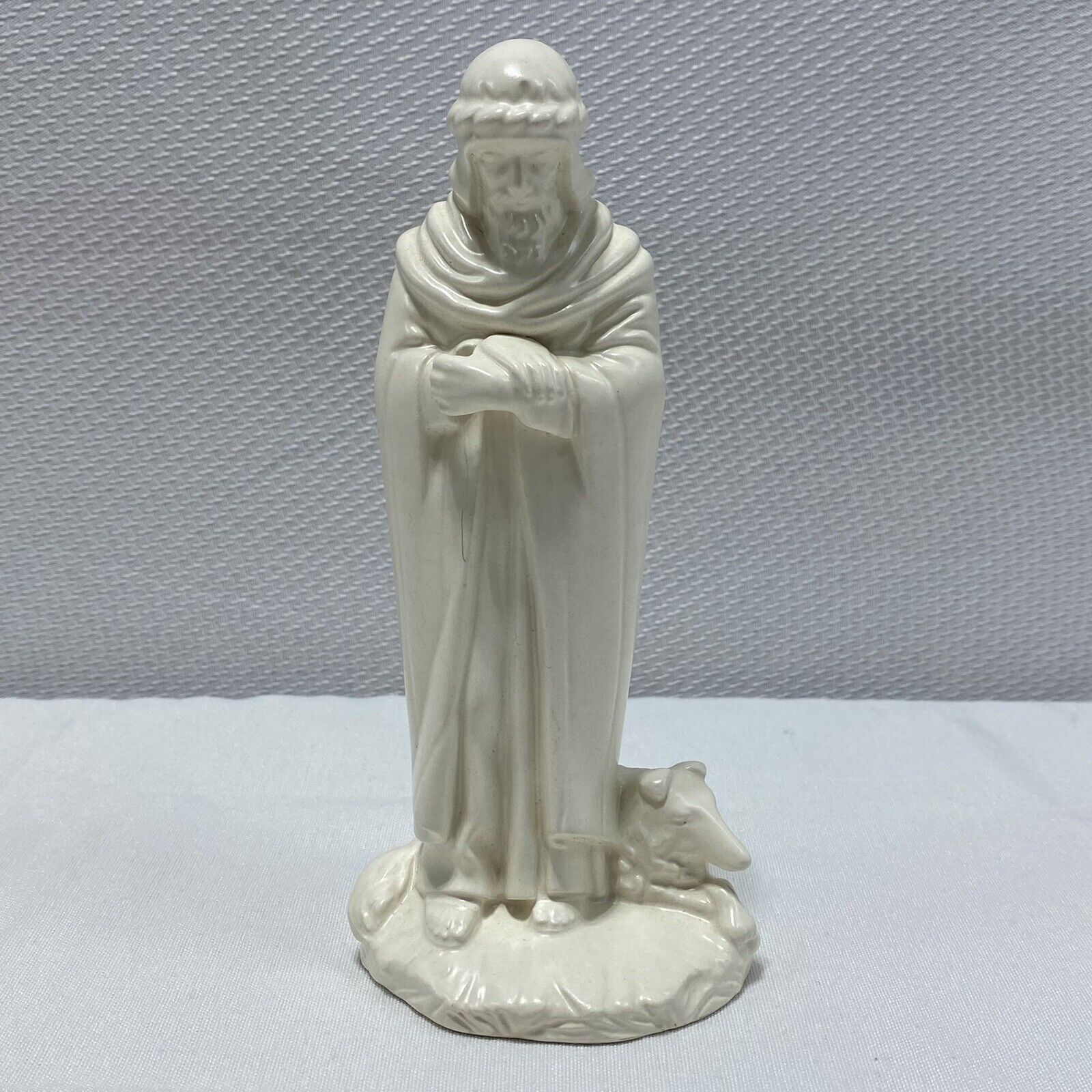 VTG Holland MoldNativity Standing Wise Man With Dog Laying By Side - Glazed