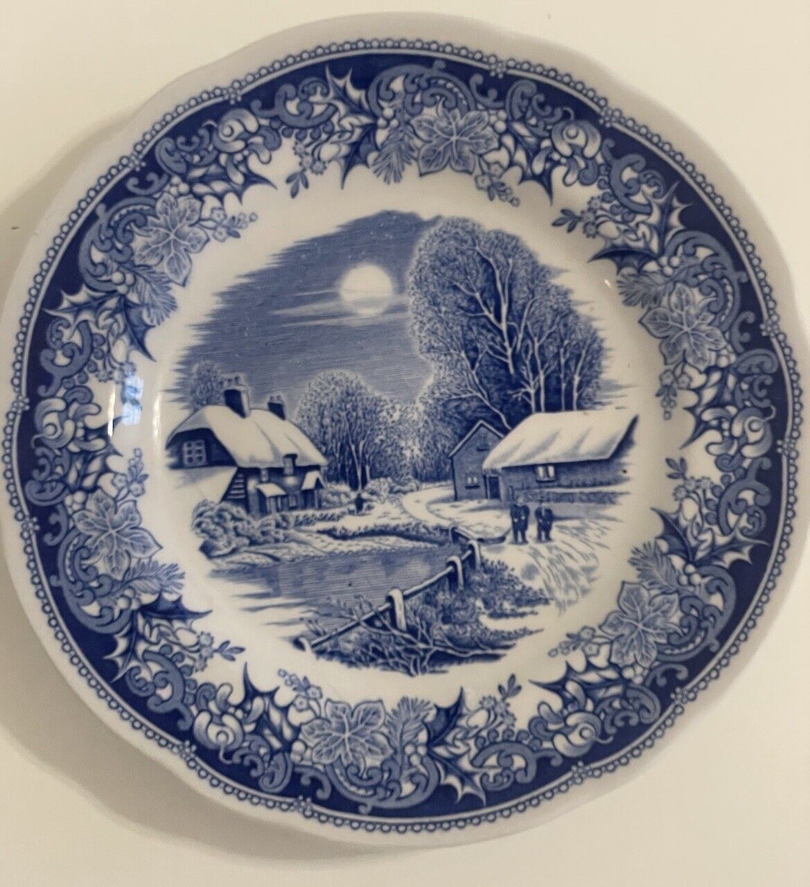 Vintage SPODE Winter's Eve Blue 6 in Plate