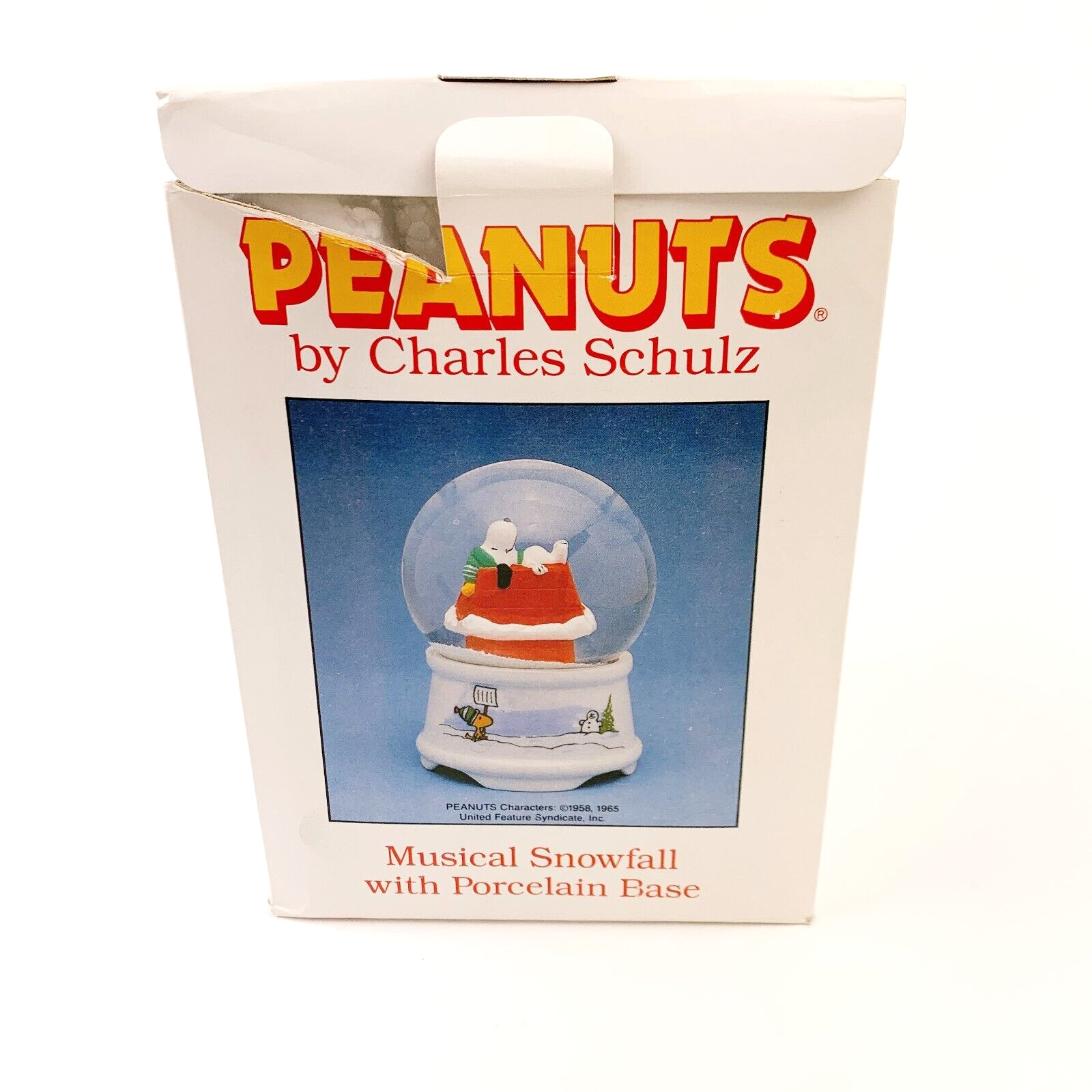 Vintage Peanuts Schulz Willitts 8110 Musical Beautiful Dreamer Snow Globe