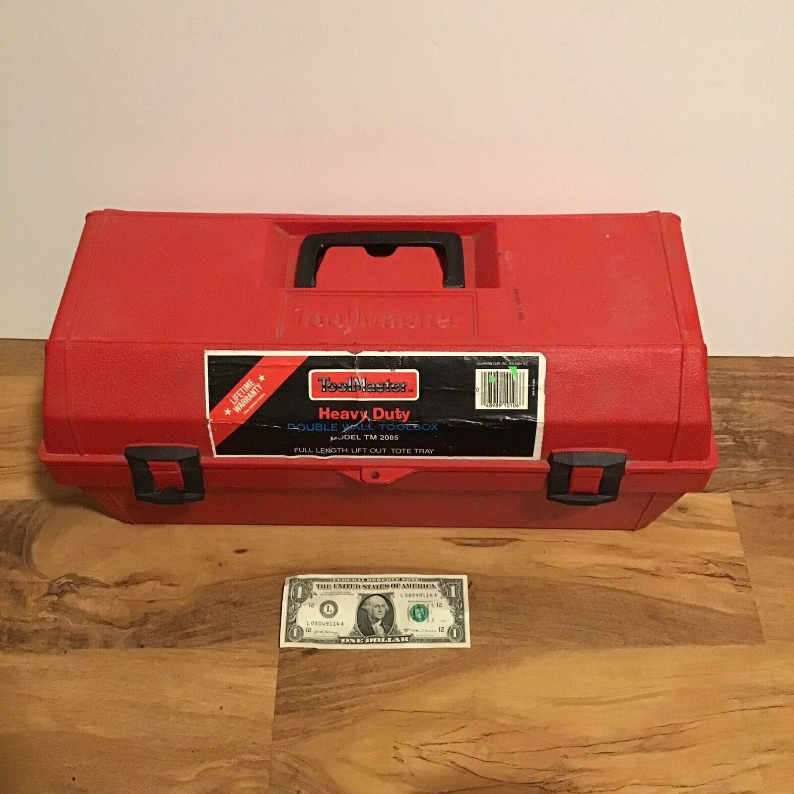 ToolMaster Tool Box 2085 Double Wall Toolbox Red Plastic Great Shape