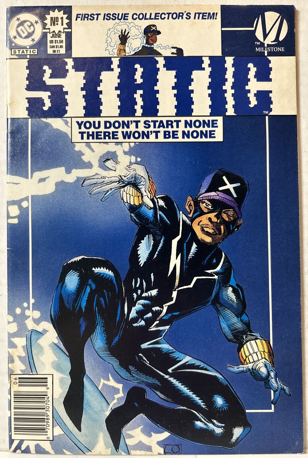 Static #1 (1993) 1st Appearance Static Shock & Hotstreak DC Comics VG-FN