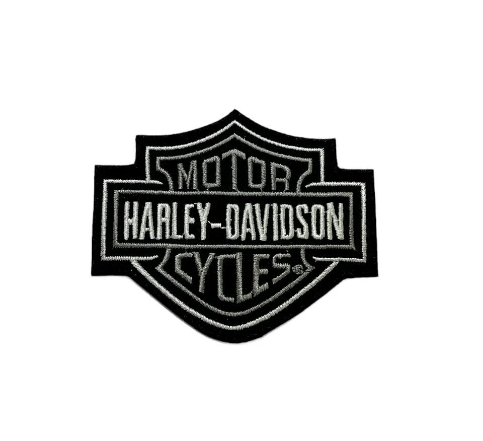 Harley Davidson Classic Gray Logo Sew-on Patch Small embroidery Patch