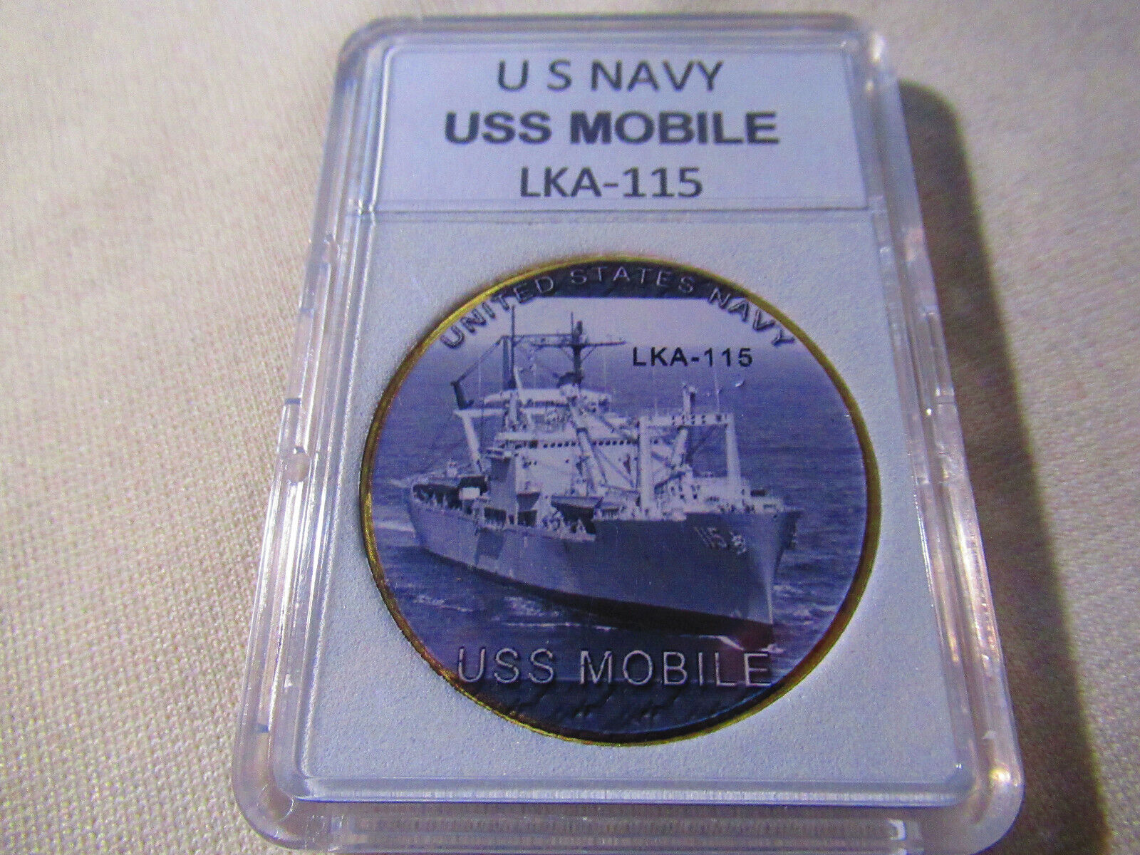 US NAVY - USS MOBILE ( LKA-115 ) Challenge Coin 