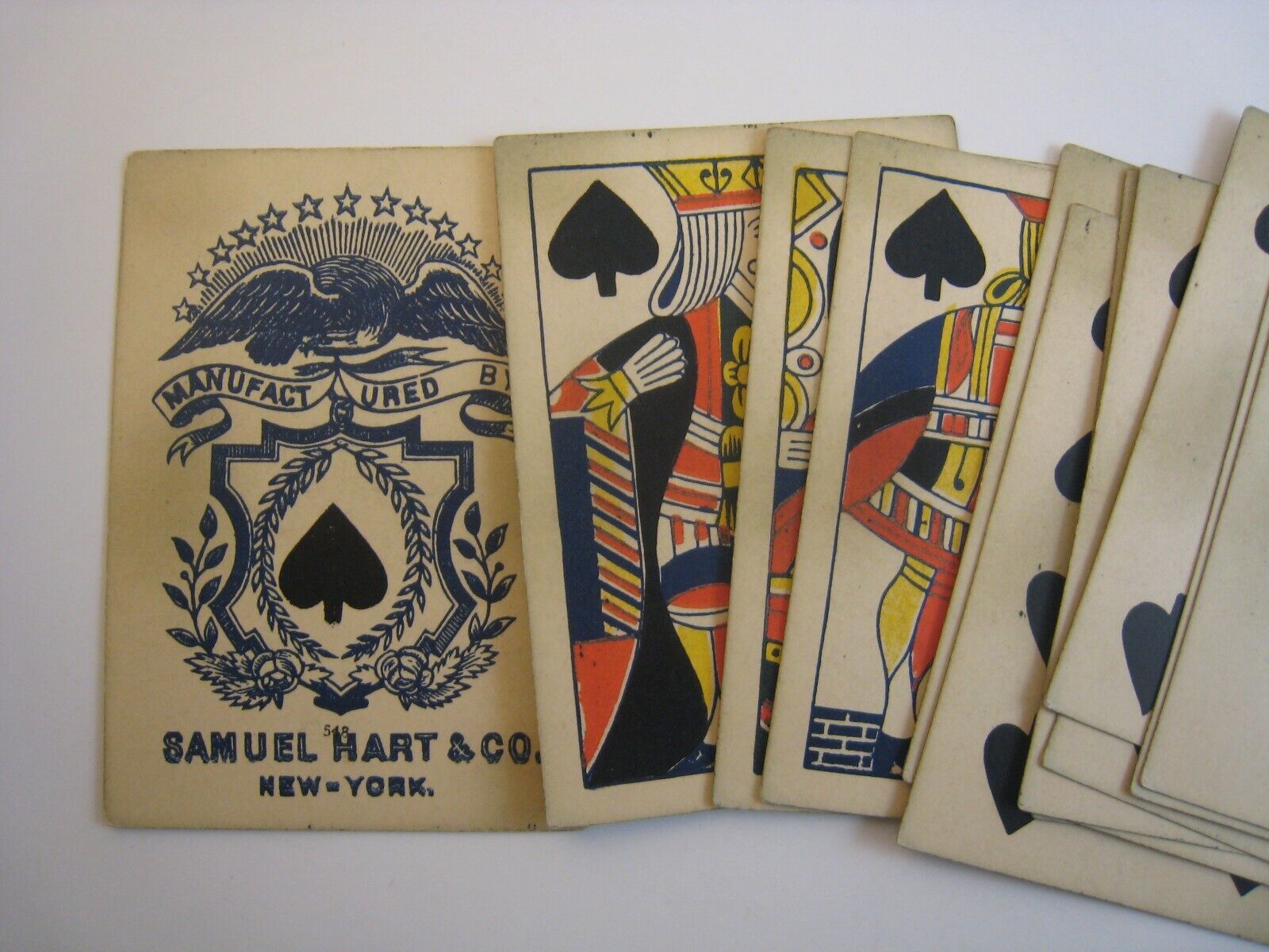 Antique 1850s-70s Playing Cards 
